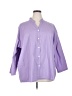 Unbranded Purple 3/4 Sleeve Button-Down Shirt Size 5XL - photo 1