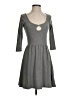 Forever 21 Solid Gray Casual Dress Size S - photo 1