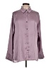 Bar III 100% Polyester Solid Purple Long Sleeve Blouse Size L - photo 1
