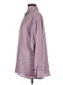 Bar III 100% Polyester Solid Purple Long Sleeve Blouse Size L - photo 5