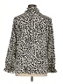 J.Crew 100% Polyester Animal Print Ivory Long Sleeve Blouse Size 14 - photo 2