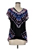 Dana Buchman 100% Polyester Black Short Sleeve Blouse Size M - photo 1