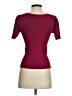 Mango Burgundy Short Sleeve Top Size XS - photo 2