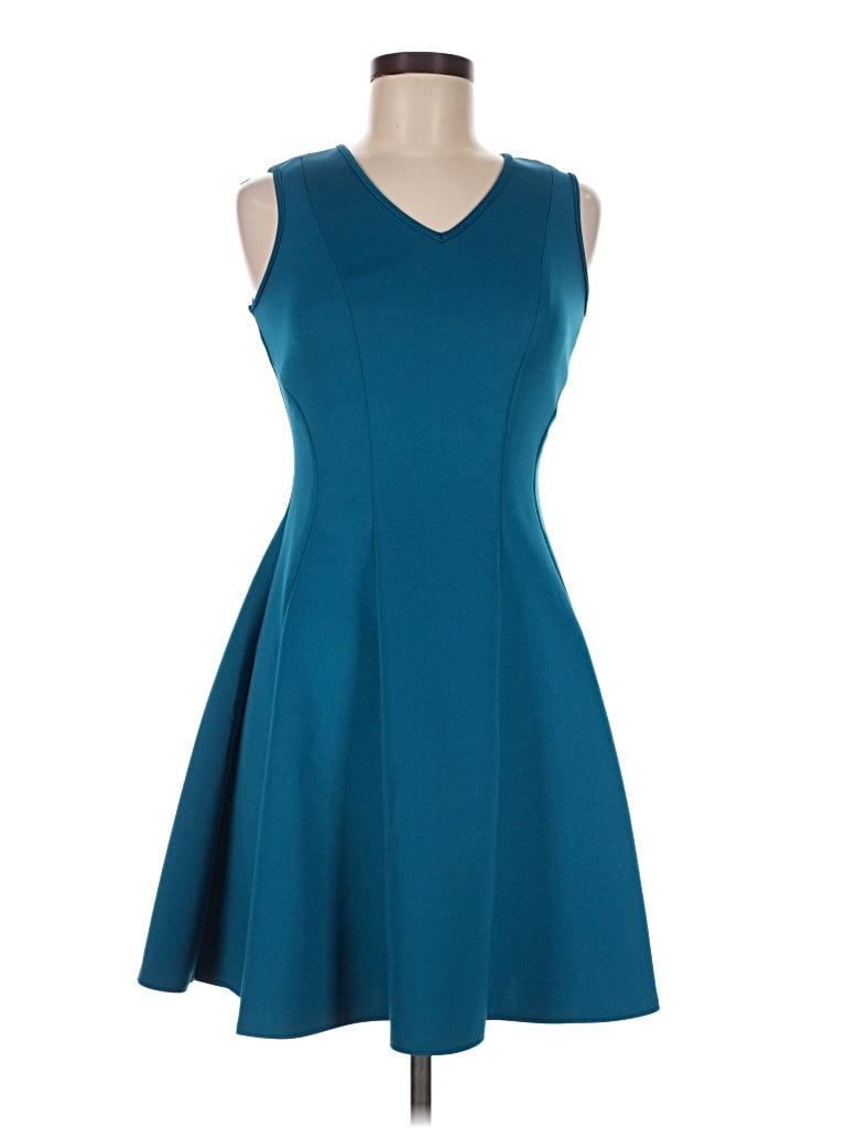 Pre-owned Donna Ricco Cocktail Dress In Teal