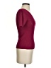 Mango Burgundy Short Sleeve Top Size XS - photo 4