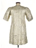 Ganni 100% Polyester Metallic Gold Cocktail Dress Size EU 38 / US 8 - photo 2
