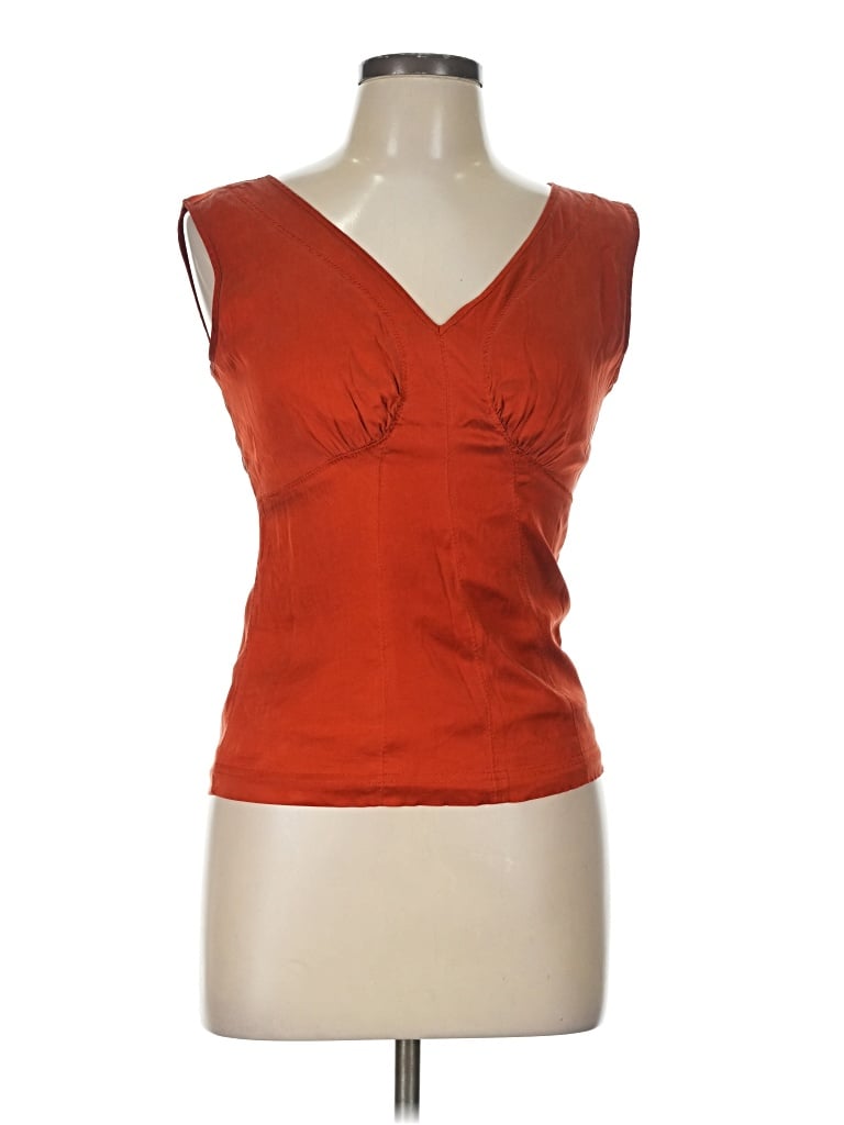 Pre-owned Express Sleeveless Top Orange Sweetheart Neckline Tops