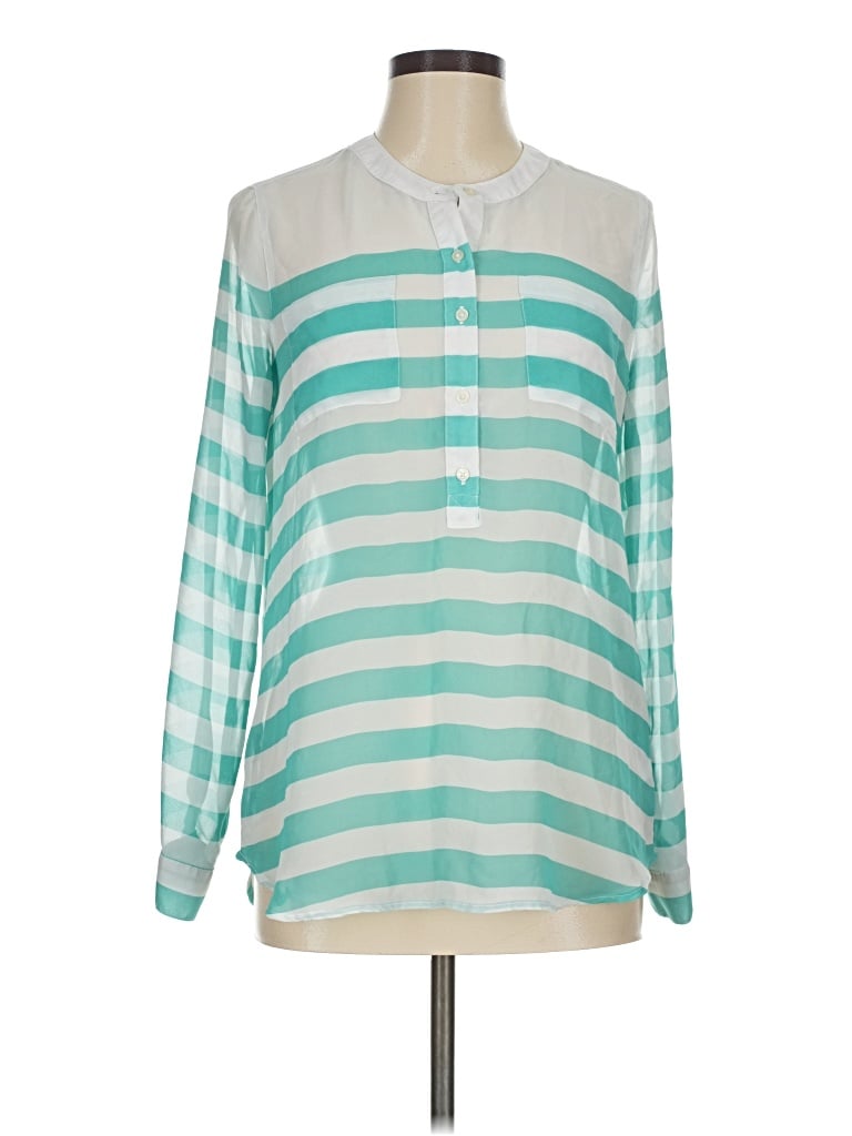 Pre-owned Old Navy Long Sleeve Blouse In Teal