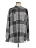 Pilcro Houndstooth Gray Long Sleeve Button-Down Shirt Size M - photo 1