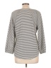 Chico's Stripes Gray 3/4 Sleeve Top Size L - photo 2