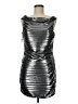 Sabina Musayev 100% Polyester Metallic Silver Cocktail Dress Size M - photo 1