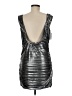 Sabina Musayev 100% Polyester Metallic Silver Cocktail Dress Size M - photo 2