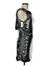 Sabina Musayev 100% Polyester Metallic Silver Cocktail Dress Size M - photo 4