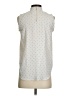 Ann Taylor 100% Polyester Polka Dots Silver Sleeveless Blouse Size XS - photo 2