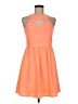 Gianni Bini 100% Polyester Solid Orange Casual Dress Size M - photo 1