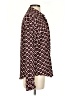Zara Print Burgundy Long Sleeve Blouse Size S - photo 4