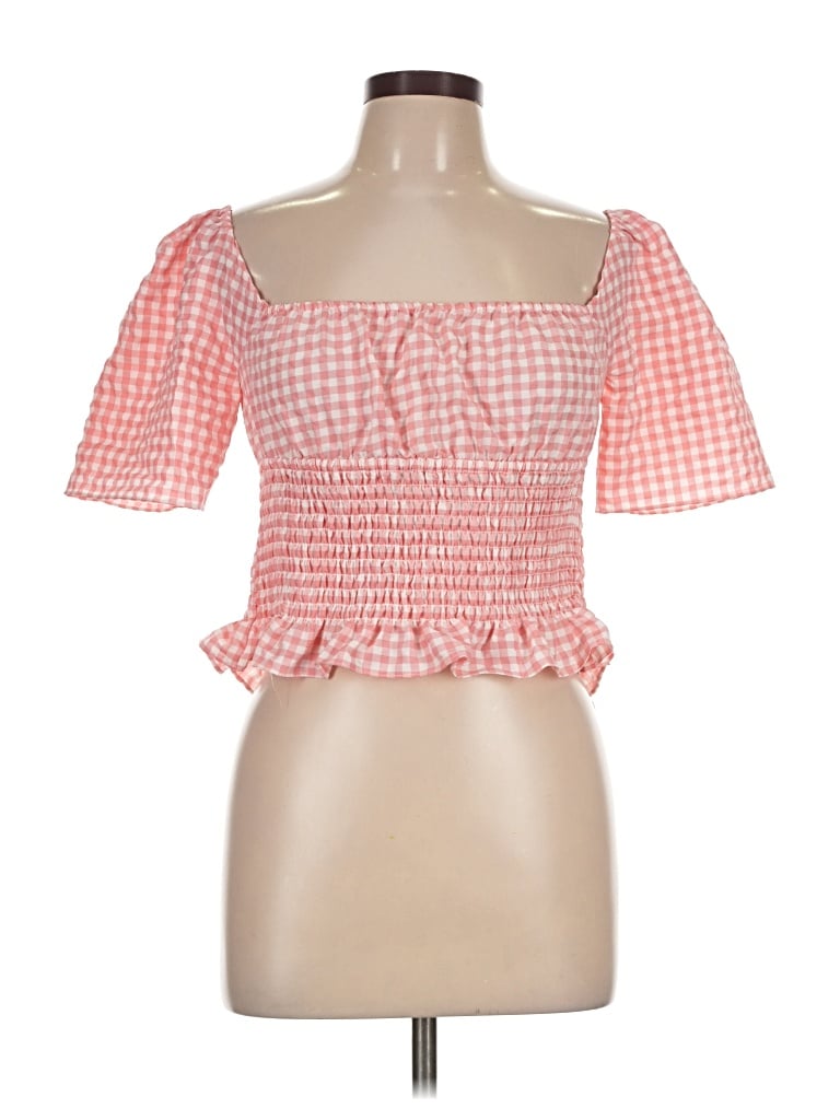 Pre-owned Bcbgeneration Short Sleeve Blouse In Pink