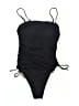 Yonique Solid Black One Piece Swimsuit Size S - photo 1