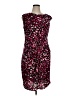 Kasper Animal Print Burgundy Cocktail Dress Size 16 - photo 1