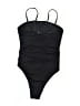 Yonique Solid Black One Piece Swimsuit Size S - photo 2