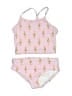 Hanna Andersson Hearts Pink Two Piece Swimsuit Size 5 - photo 1