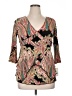 Vol.1 Brown 3/4 Sleeve Blouse Size XL - photo 1