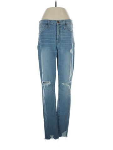 Madewell 9" High-Rise Skinny Jeans in Ontario Wash: Distressed-Hem Edition (view 1)