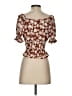 Sienna Sky 100% Polyester Burgundy Short Sleeve Blouse Size XS - photo 2