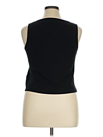 Madewell Ribbed Button-Front Crop Tank (view 2)