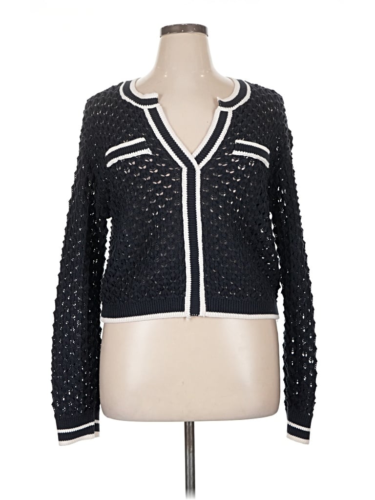 Pre-owned Laundry By Shelli Segal Cardigan Sweater In Black