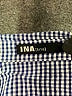 INA Checkered-gingham Blue Long Sleeve Blouse Size M - photo 7