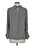 Chico's 100% Polyester Stripes Black 3/4 Sleeve Blouse Size Med Petite (1) - photo 2