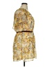 AUW 100% Polyester Paisley Yellow Cocktail Dress Size XL - photo 4