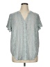 Torrid Teal Short Sleeve Blouse Size 1X Plus (1) - photo 1