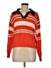 LA MAILLE SEZANE Paris 100% Cotton Stripes Orange Pullover Sweater Size M - photo 1