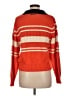 LA MAILLE SEZANE Paris 100% Cotton Stripes Orange Pullover Sweater Size M - photo 2