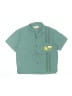 Catimini 100% Baumwolle Teal Short Sleeve Button-Down Shirt Size 4 - photo 1