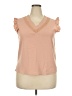 Unbranded 100% Polyester Pink Short Sleeve Top Size XXL - photo 1