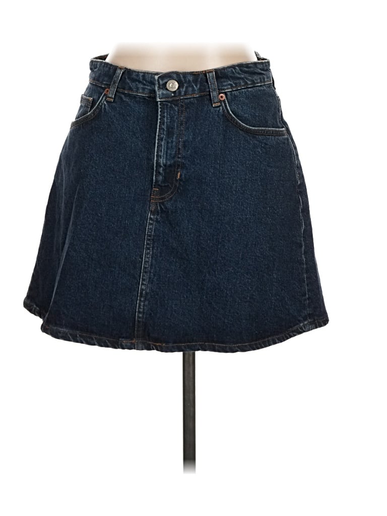 Pre-owned Reformation Jeans Denim Skirt In Blue
