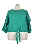 Midnight Sky 100% Polyester Green 3/4 Sleeve Blouse Size 3X - photo 1