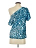 Anna-kaci Blue Short Sleeve Blouse Size S - photo 2