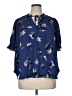 MELLODAY Blue Short Sleeve Blouse Size 1X - photo 1