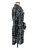 Express 100% Rayon Plaid Black Casual Dress Size M - photo 4