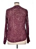 Converse One Star 100% Polyester Burgundy Long Sleeve Blouse Size XL - photo 2