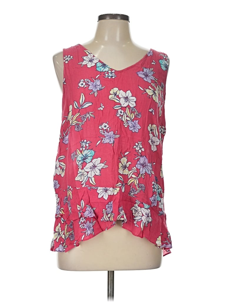 Pre-owned A.n.a. A New Approach Sleeveless Blouse In Pink