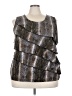 Cocomo Silver Sleeveless Blouse Size 3X - photo 1