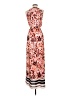 H&M 100% Polyester Animal Print Pink Casual Dress Size 2 - photo 2