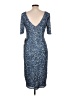 Theia 100% Polyester Blue Cocktail Dress Size 10 - photo 2