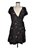 Universal Thread 100% Rayon Floral Black Casual Dress Size M - photo 1