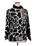 Susan Graver Animal Print Black Long Sleeve Blouse Size 1X - photo 1